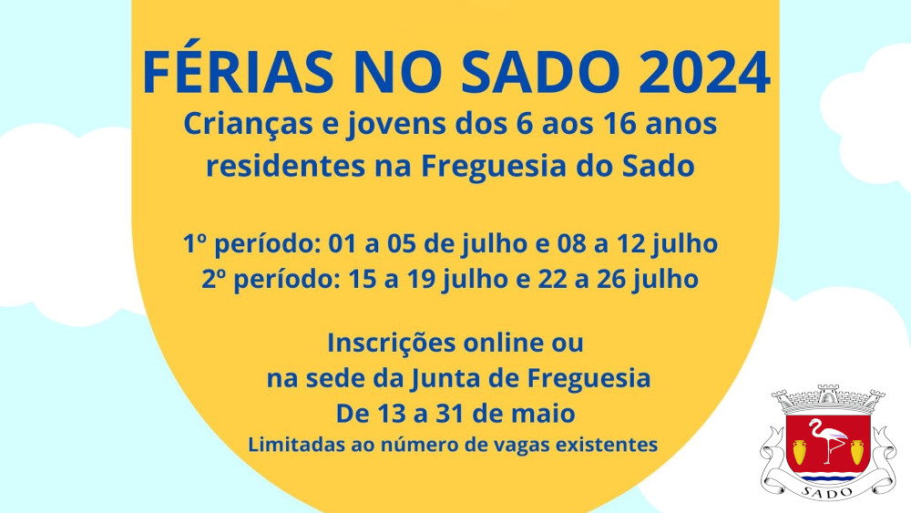 Férias no Sado - Inscrições abertas